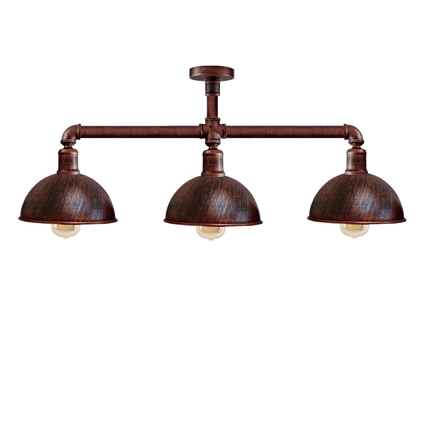 3 Pendant Pipe Light Vintage Industrial Suspended Arm 3 Head Ceiling Lamp E27 ~3596