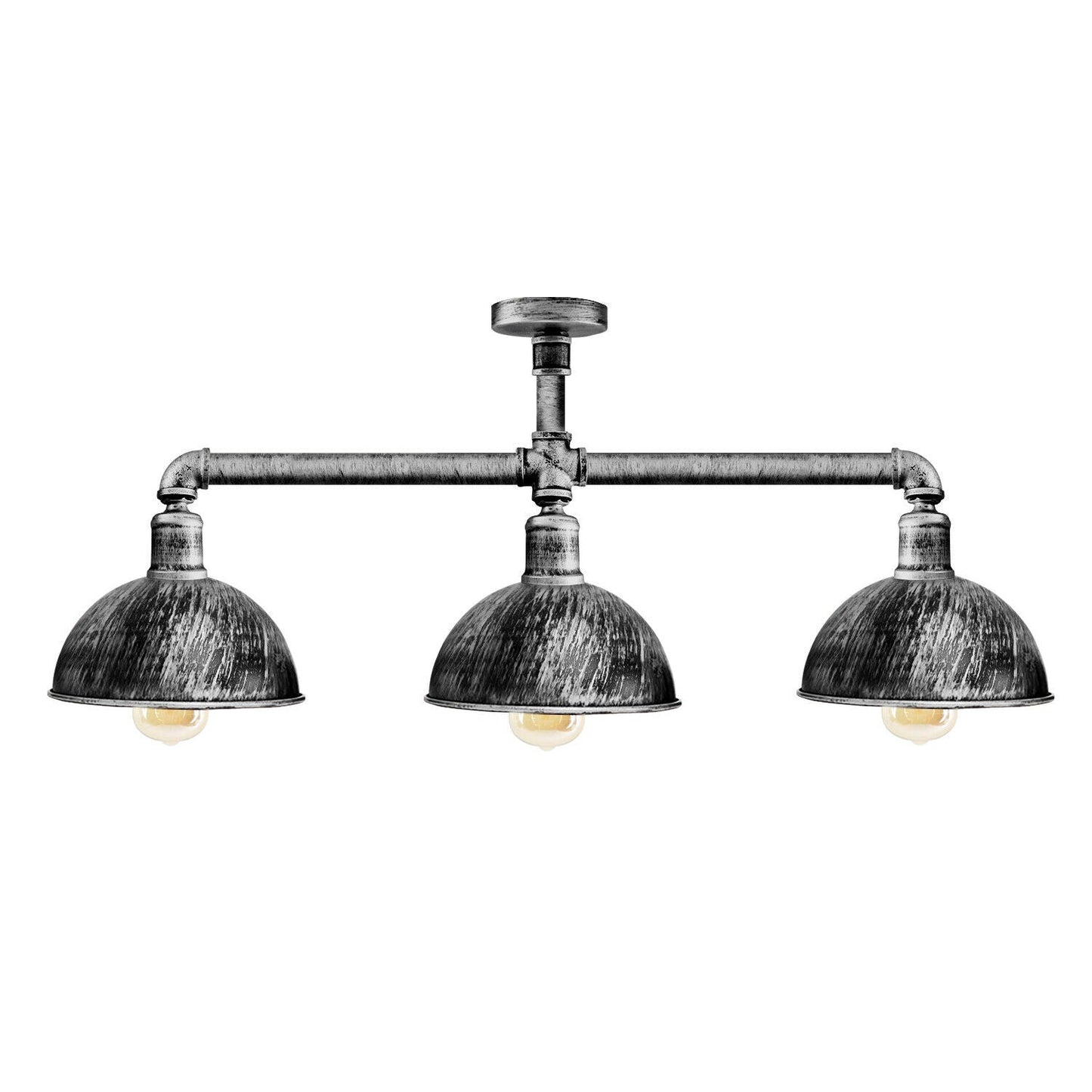 3 Pendant Pipe Light Vintage Industrial Suspended Arm 3 Head Ceiling Lamp E27 ~3596