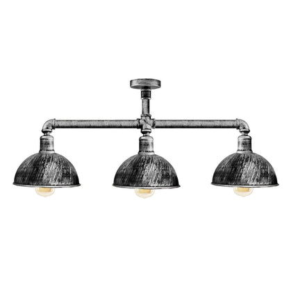 3 Pendant Pipe Light Vintage Industrial Suspended Arm 3 Head Ceiling Lamp E27 ~3596