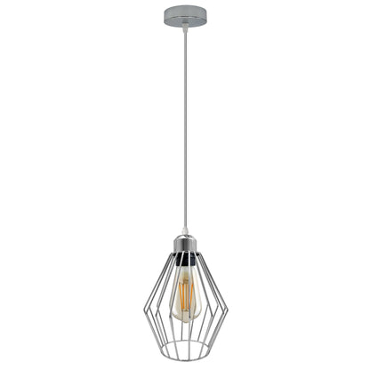 Chrome Retro Vintage Loft Style Ceiling Lamp Shade Easy Fit E27 Base Screw~4293