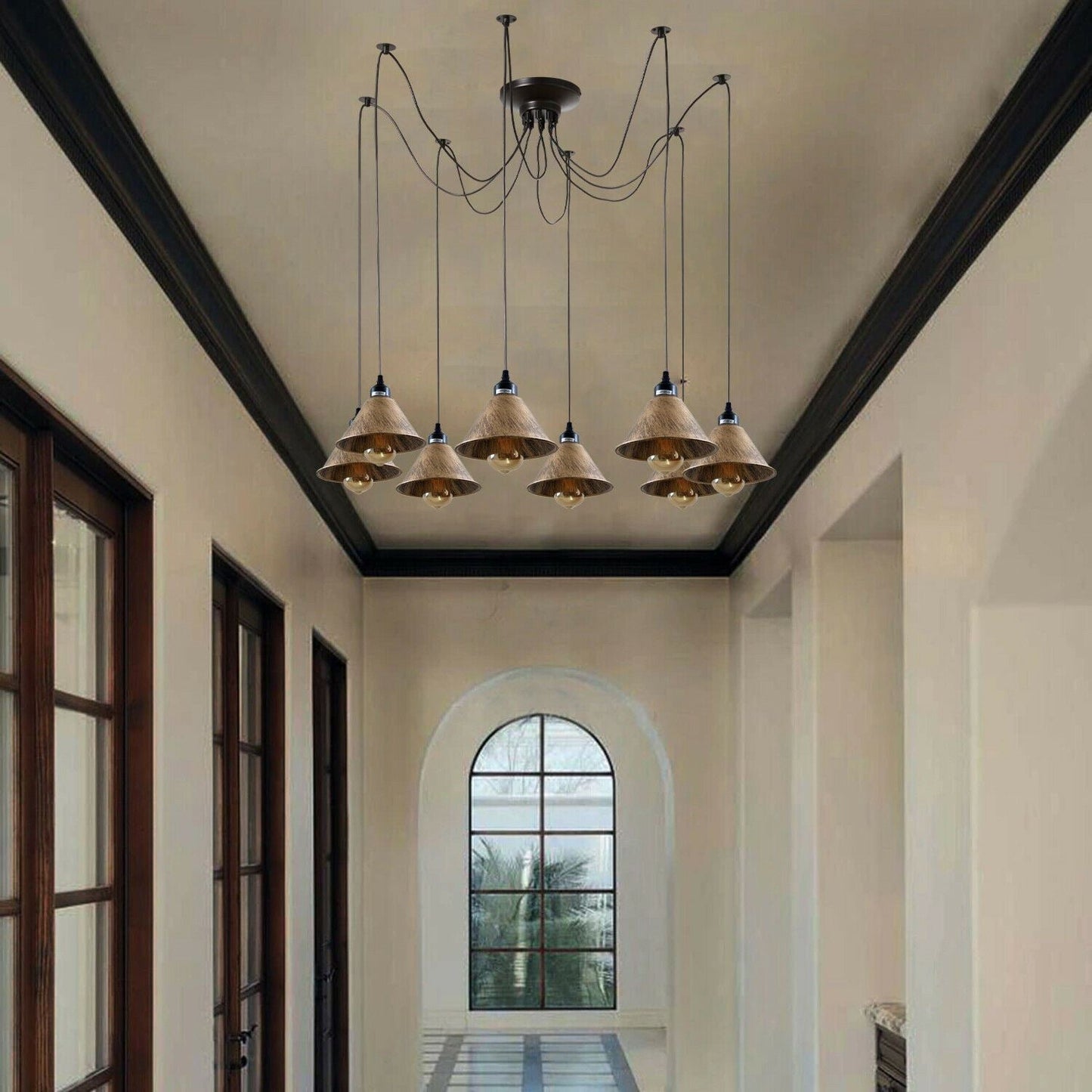 Industrial Retro Modern 8Way Vintage Loft Spider Ceiling Pendant Light~1131