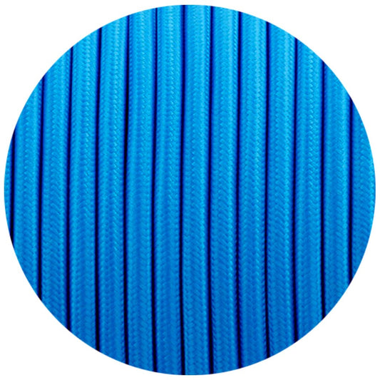 1m/5m/10m 2 Core Round Vintage Braided Fabric Blue Cable Flex 0.75mm~3222
