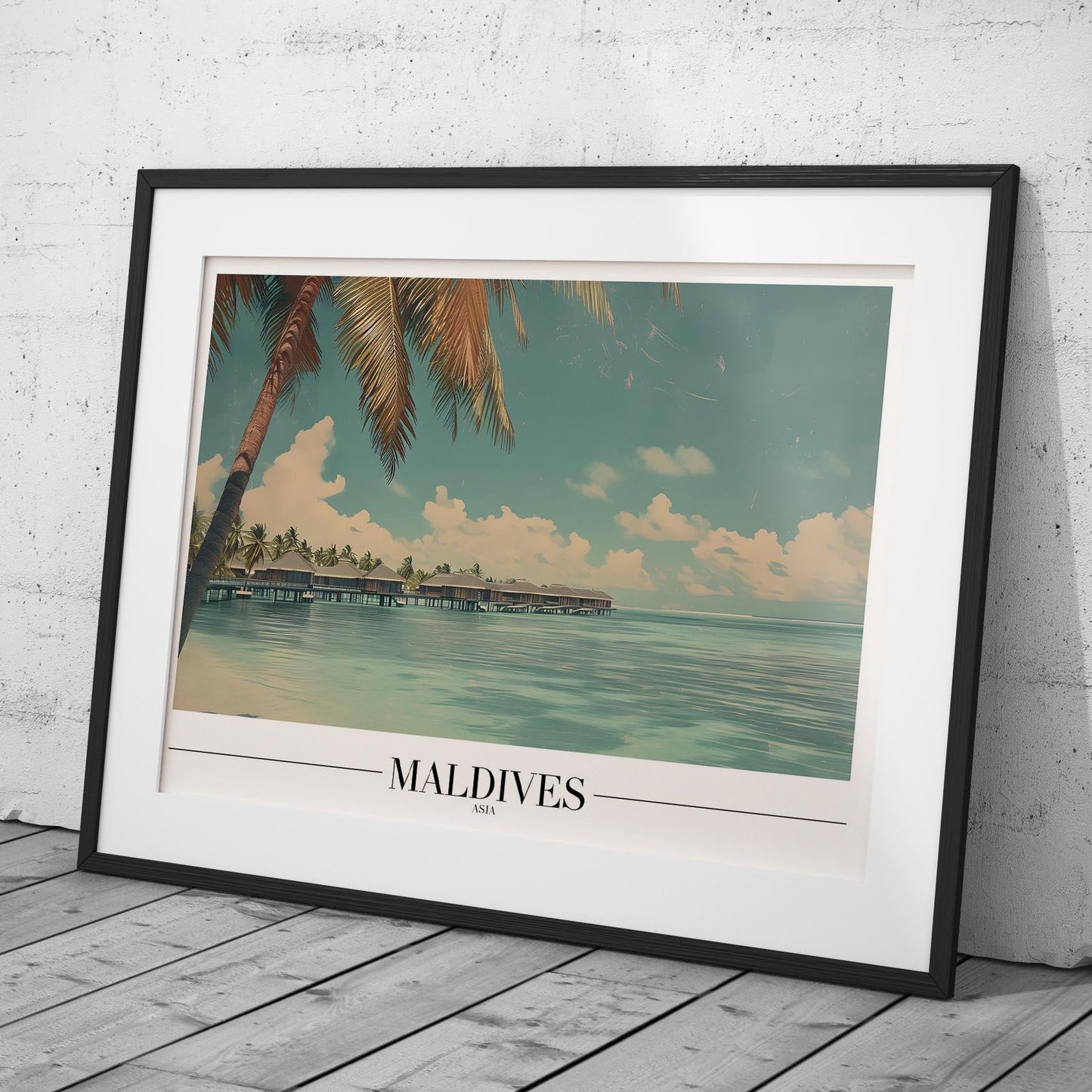 Paradise Maldives Beach World Travel - Rolled Poster Art Print