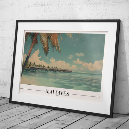 Paradise Maldives Beach World Travel - Rolled Poster Art Print