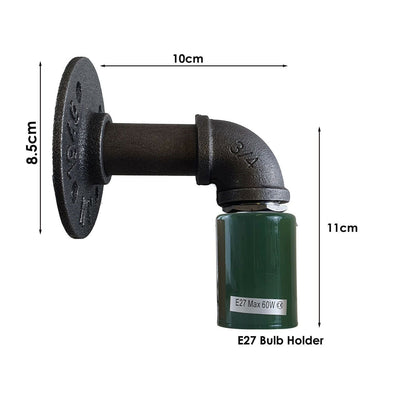 Water Pipe Wall Lamp Industrial style single wall light fitting~1523