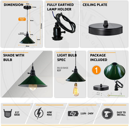 Modern Ceiling Yellow Pendant Light Lamp Shade Chandelier~3175
