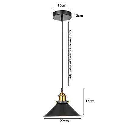 3 Pack Industrial Rustic Pendant Light Vintage Metal Lampshade Ceiling Lamp  ~3567