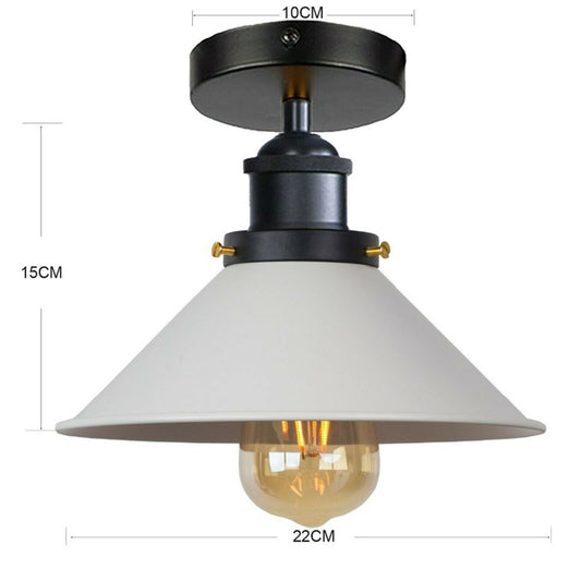 Vintage Industrial Ceiling Lights Retro White Shade Pendant Sconce Lamp~2597