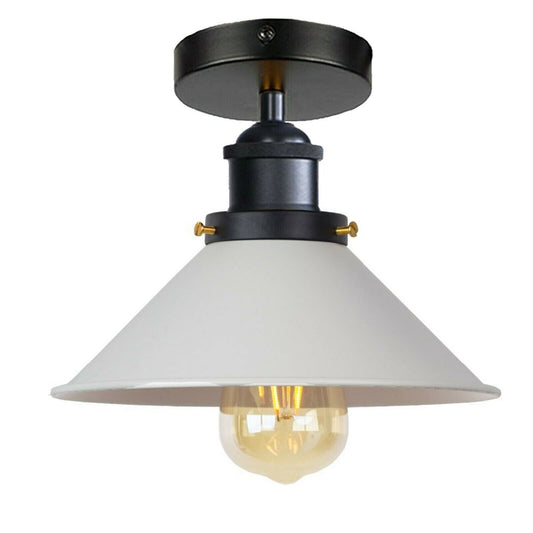Vintage Industrial Ceiling Lights Retro White Shade Pendant Sconce Lamp~2597