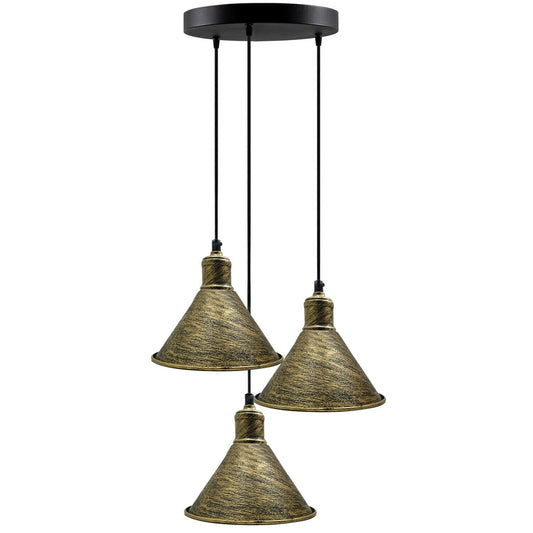 3 Head Pendant Light Chandeliers Industrial Metal Cage Wire Frame Loft Ceiling~1543