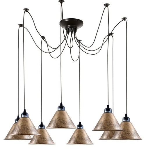 Industrial Retro Modern 8Way Vintage Loft Spider Ceiling Pendant Light~1131
