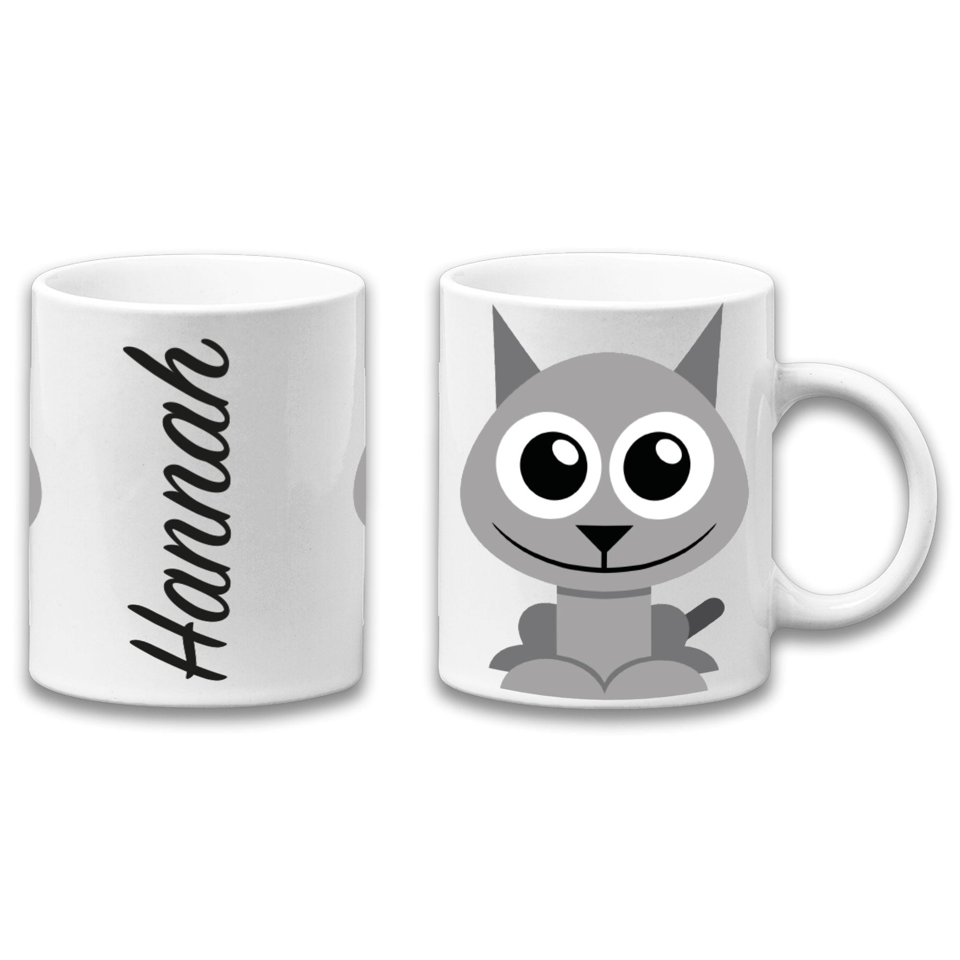 Adorable Cat Personalised Your Name Gift Mug-0