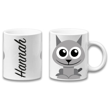 Adorable Cat Personalised Your Name Gift Mug-0