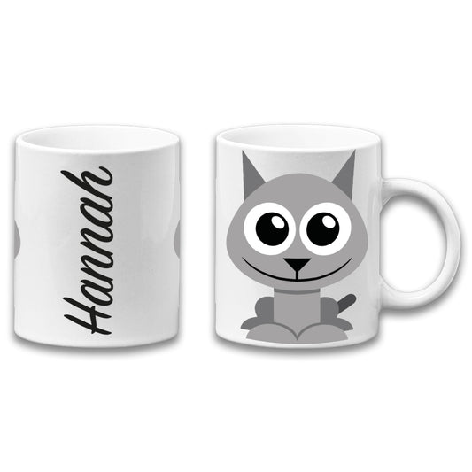 Adorable Cat Personalised Your Name Gift Mug-0