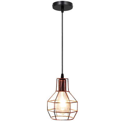 Vintage Ceiling Pendant Light Cage Lampshade Hanging Light Fitting ~5795