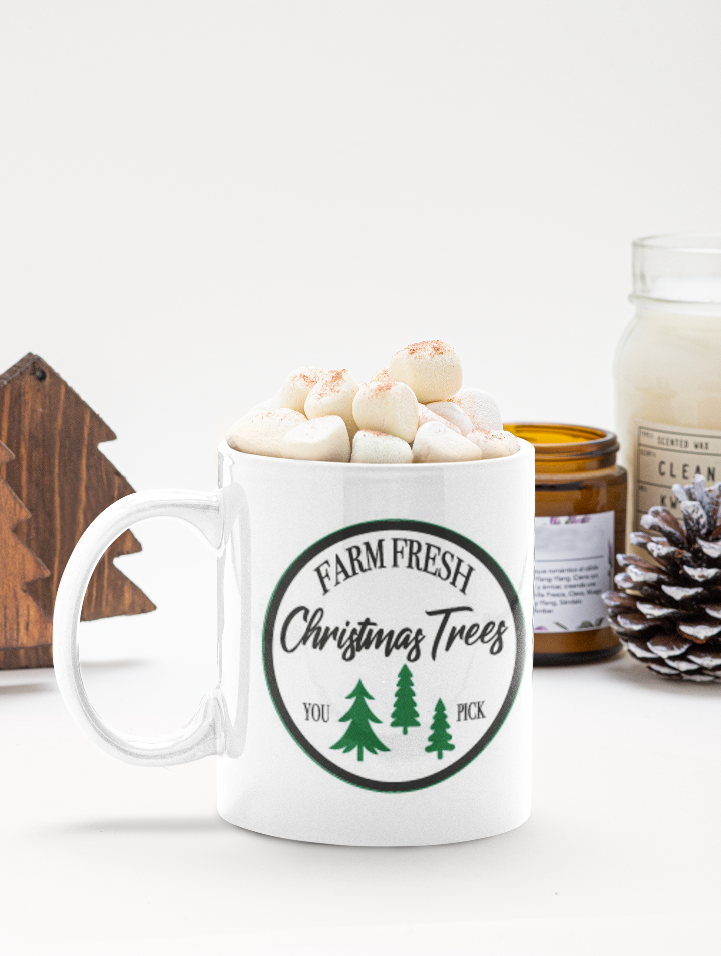 Farm Fresh Christmas Trees You Pick Christmas Ceramic Mug-0