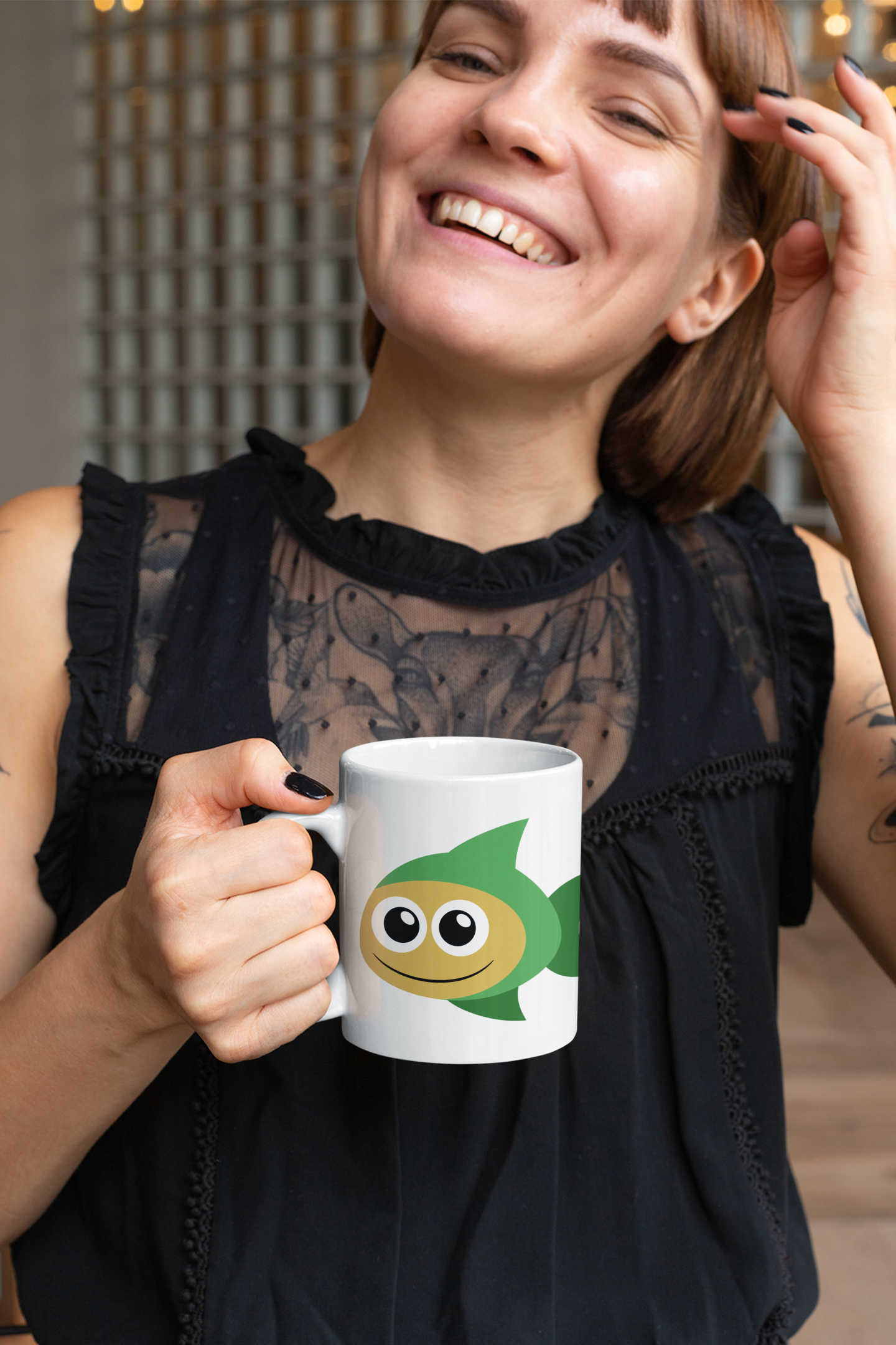 Adorable Dolphin Sea Animal Personalised Your Name Gift Mug-3