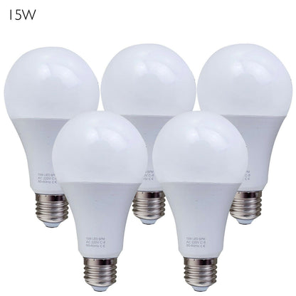 5 Pack-A60_E27 Bulb Standard Base_LED 6000K White Light Bulbs~1950