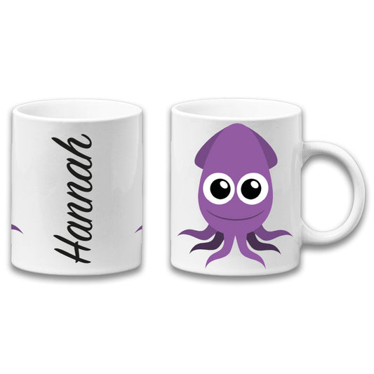 Adorable Squid Sea Animal Personalised Your Name Gift Mug-0